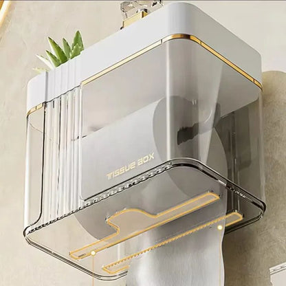 gold plated wall mounted tissue box