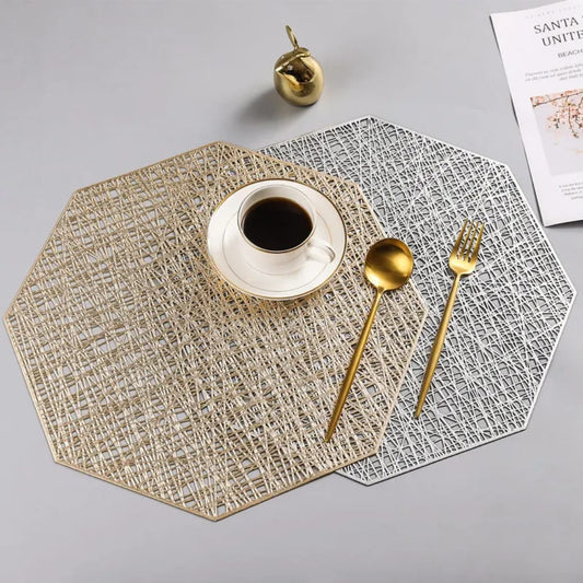 6pcs pvc non-woven table mats