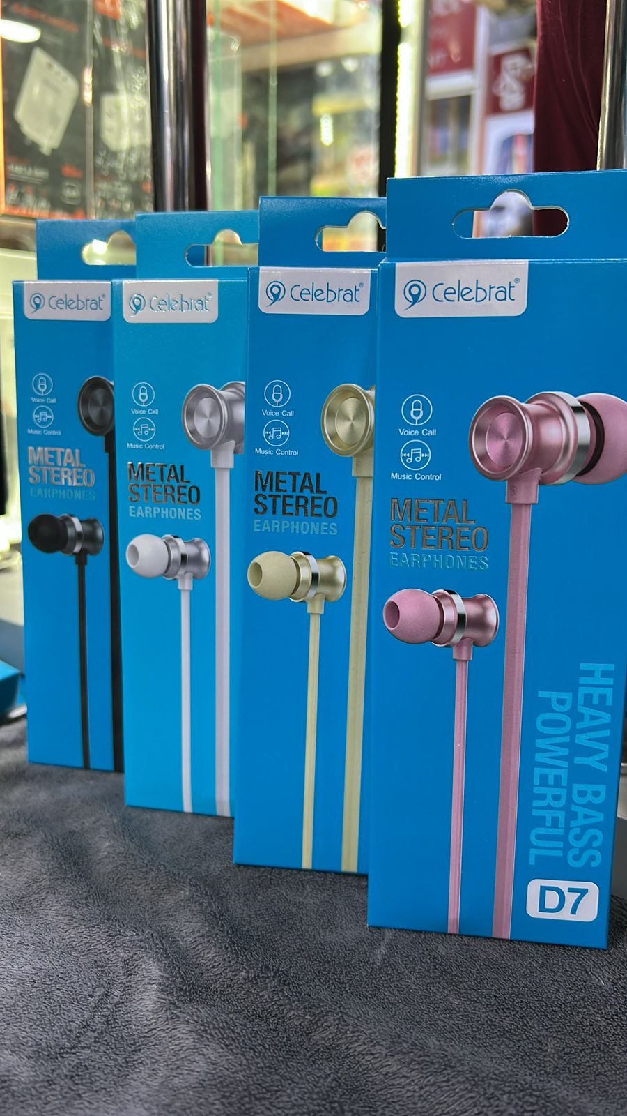 Celebrat D7 Metal Stereo Earphones – Heavy Bass Wired Earphones with Mic & Music Control