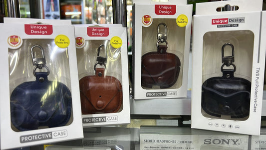 Unique Design Leather Protective Case with Hook for AirPods Pro
