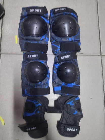 Heavy Duty Protective Guards – Knee, Elbow & Wrist Pads Set (Blue / Pink)