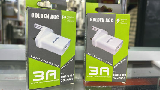 Golden ACC 3A Adaptive Fast Charger with Cable – Universal Phone & Tablet Charger