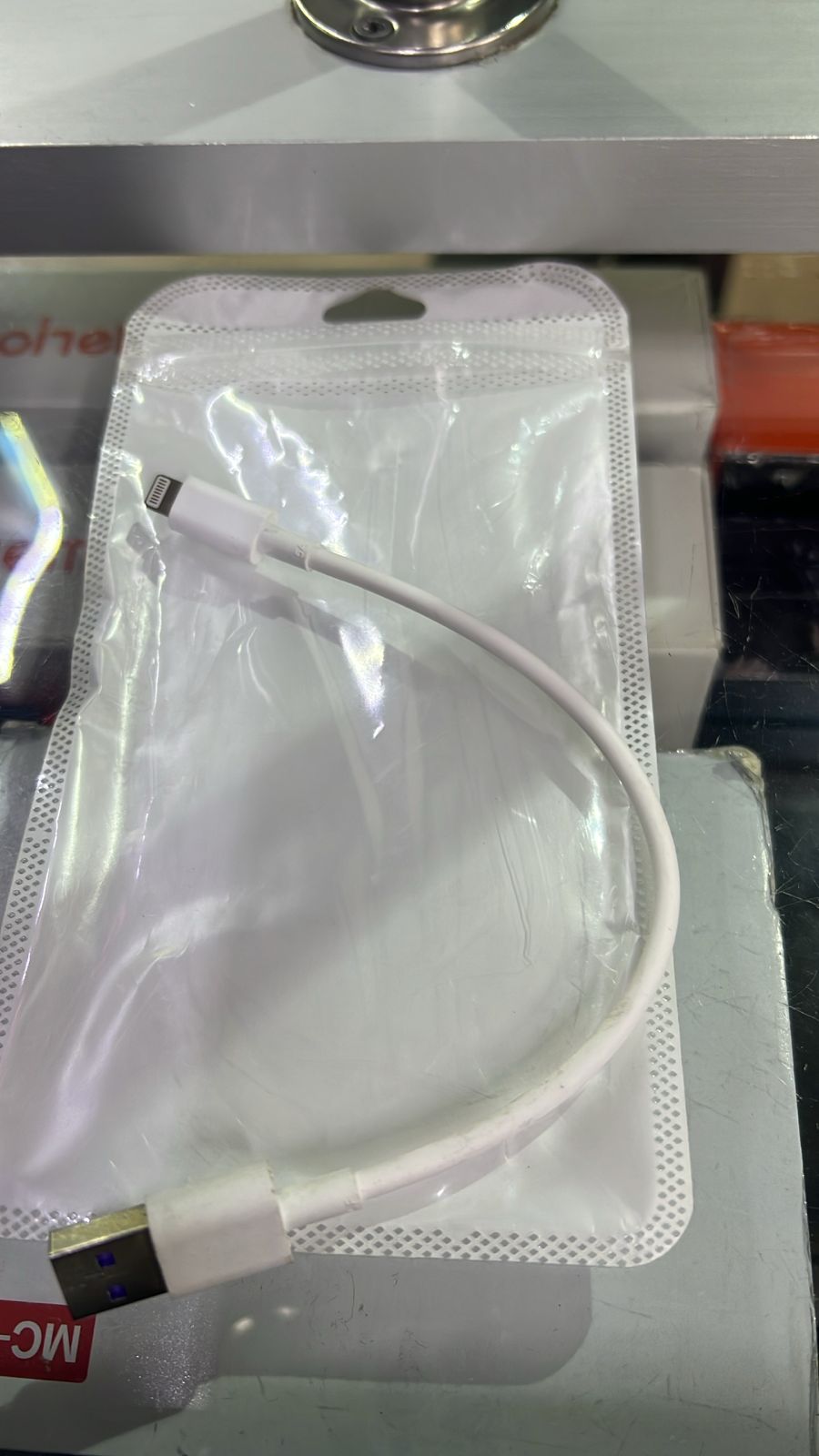 iPhone USB Charging Cable – Fast Charging & Data Transfer Lightning Cable (Short Length)