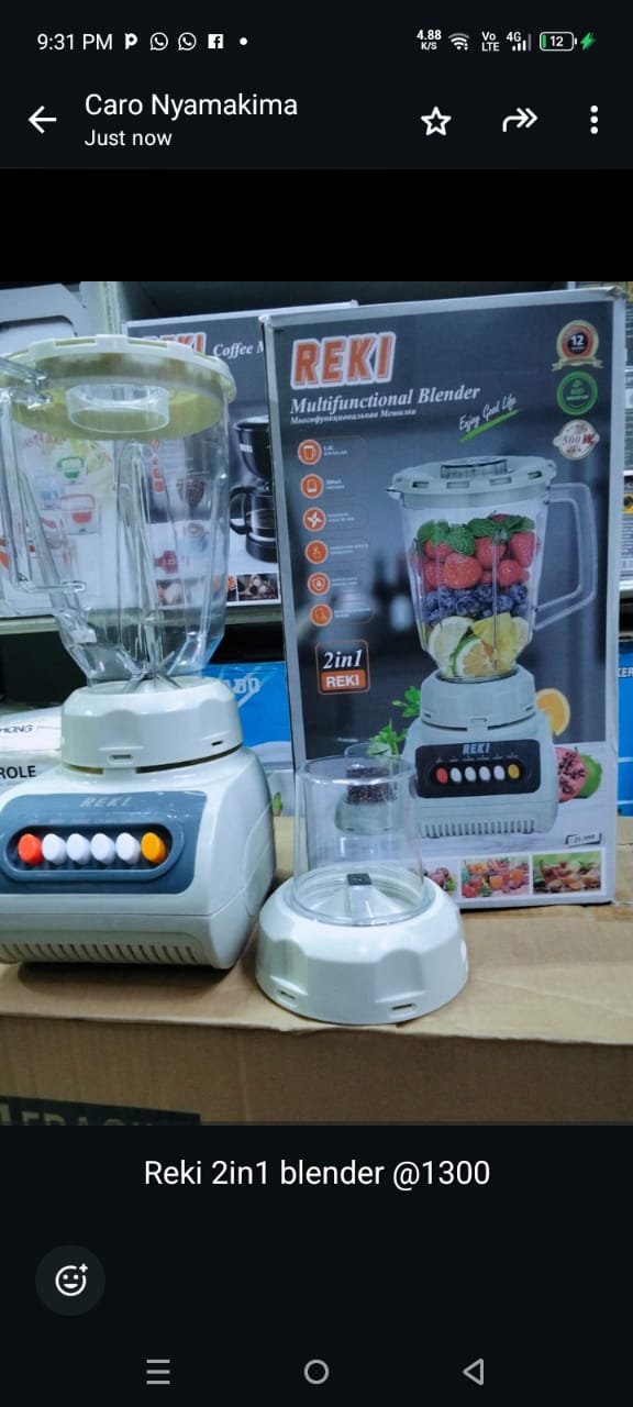 Reki 2‑in‑1 Electric Blender and Grinder