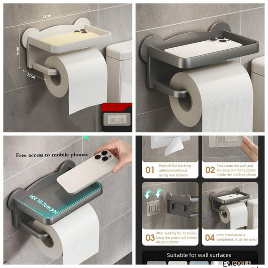 Punch-Free Toilet Tissue Holder