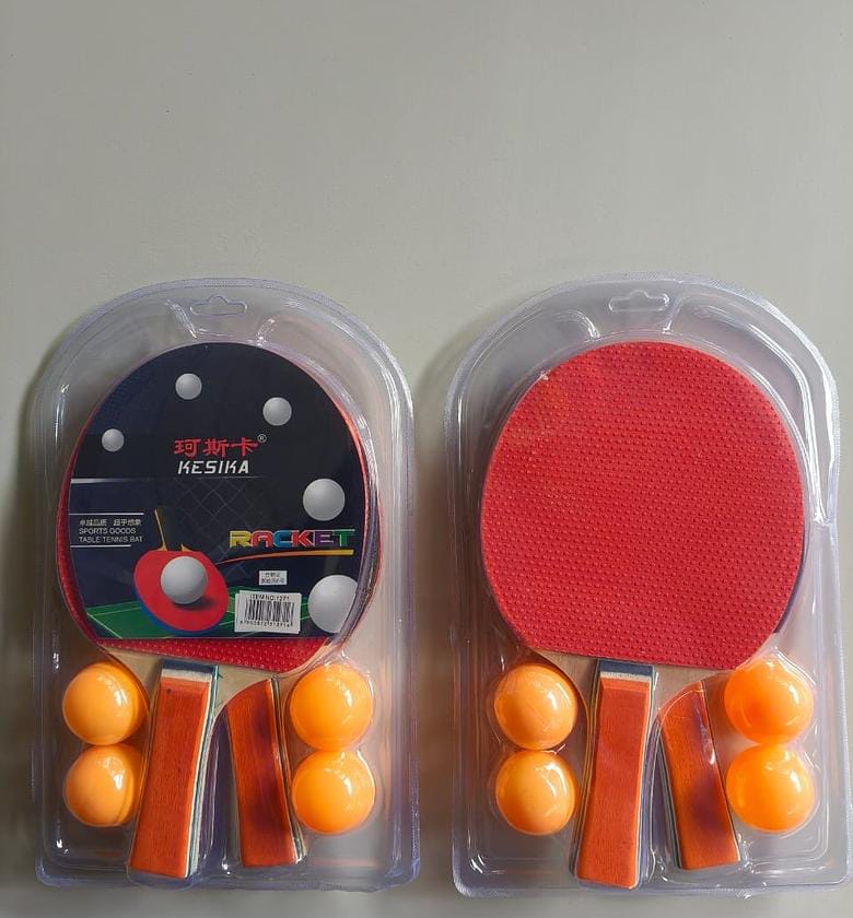 Table Tennis Set – 2 Table Tennis Bats & 4 Balls | Professional Ping Pong Racket Kit