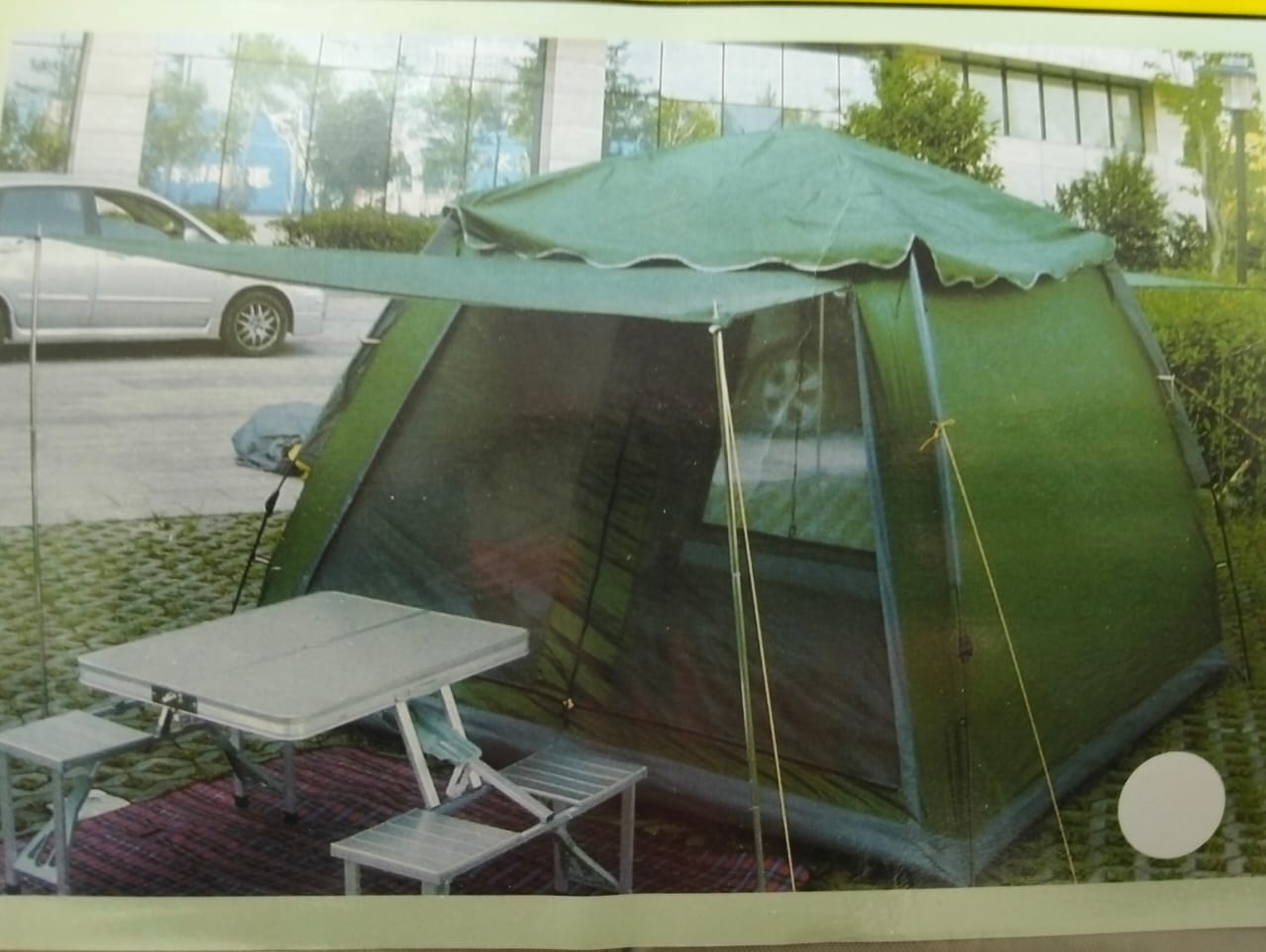 8–12 Person Family Camping Tent – Waterproof Outdoor Shelter with Awning & Ventilation