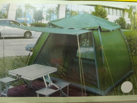 8–12 Person Family Camping Tent – Waterproof Outdoor Shelter with Awning & Ventilation