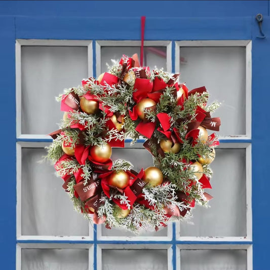 42cm Front Door Christmas Wreath with Ornaments