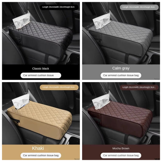 Universal Car Armrest with Tissue Storage
