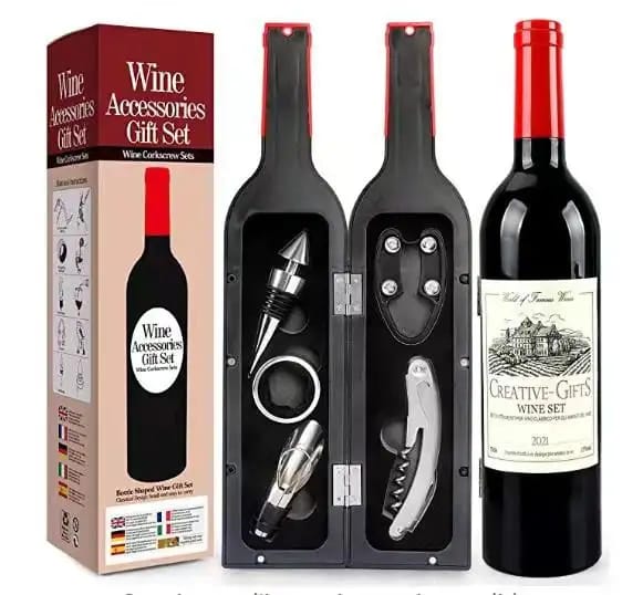 5pcs Bottle-Shaped Wine Opener Gift Set