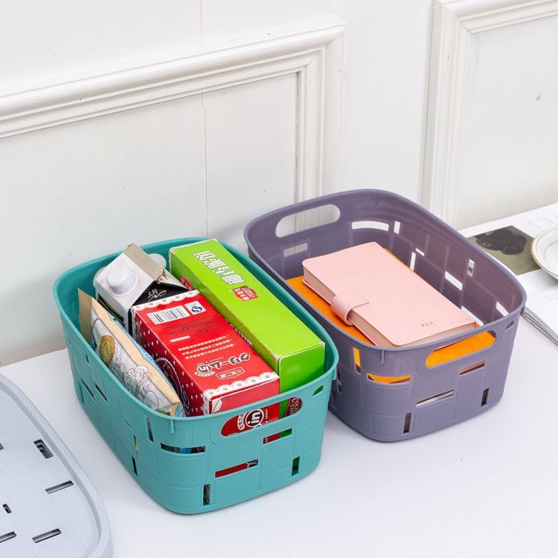 Multipurpose Sundries Storage Basket with Lid