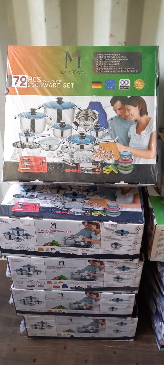 72-Piece Marwaa Cookware Set