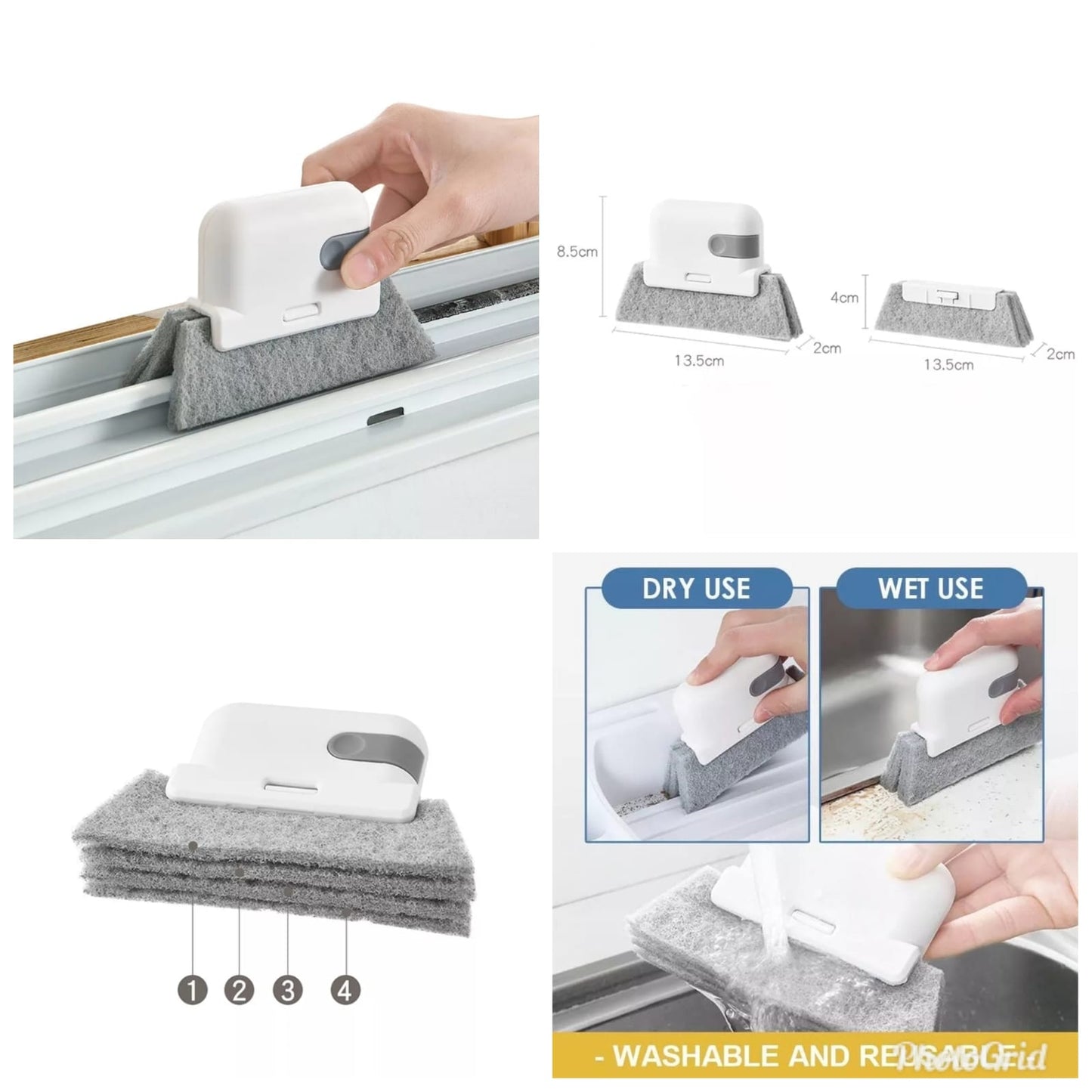 Creative Multilayered Double-Sided Groove Cleaning Brush