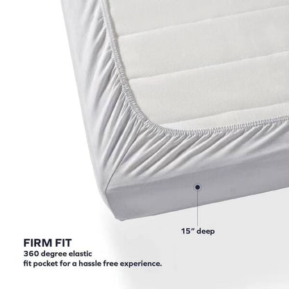 6-Piece White Fitted Bedsheet Set