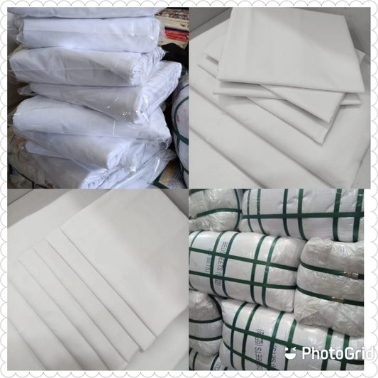 Plain White Cotton Bedsheet Set