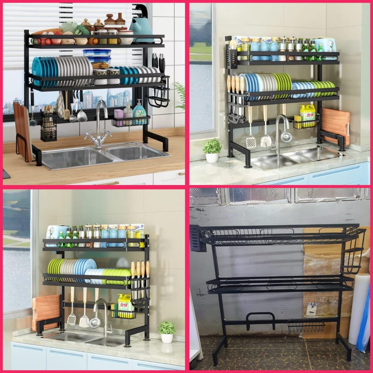 Double Layer Over-the-Sink Dish Rack