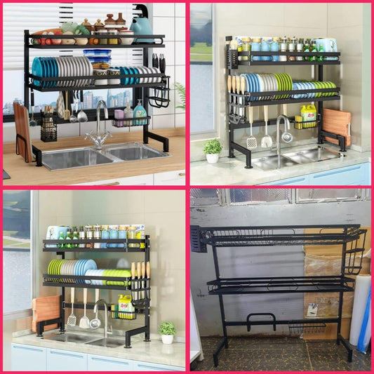 Double Layer Over-the-Sink Dish Rack