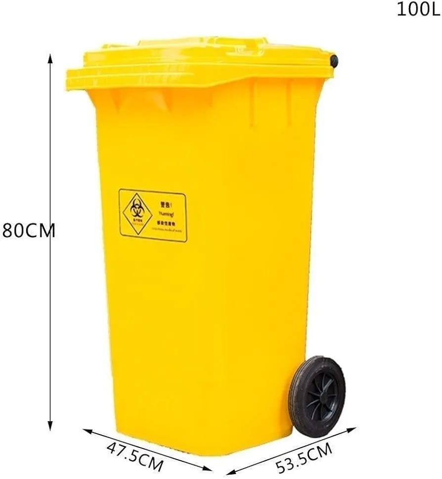 Big Yellow Dustbins with Wheels