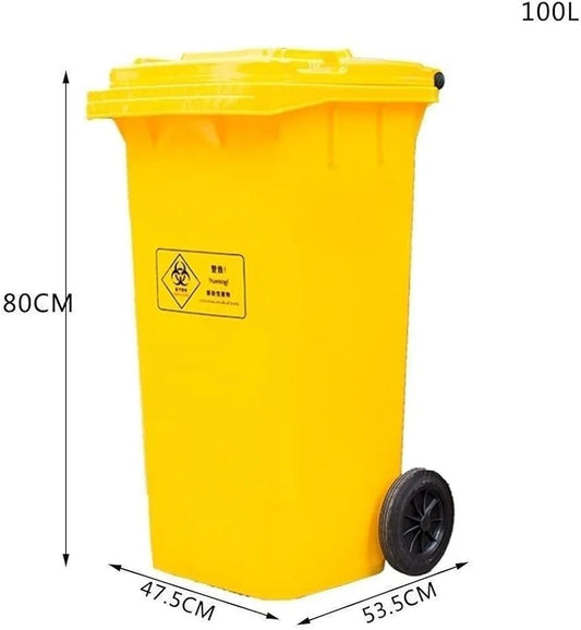 Big Yellow Dustbins with Wheels