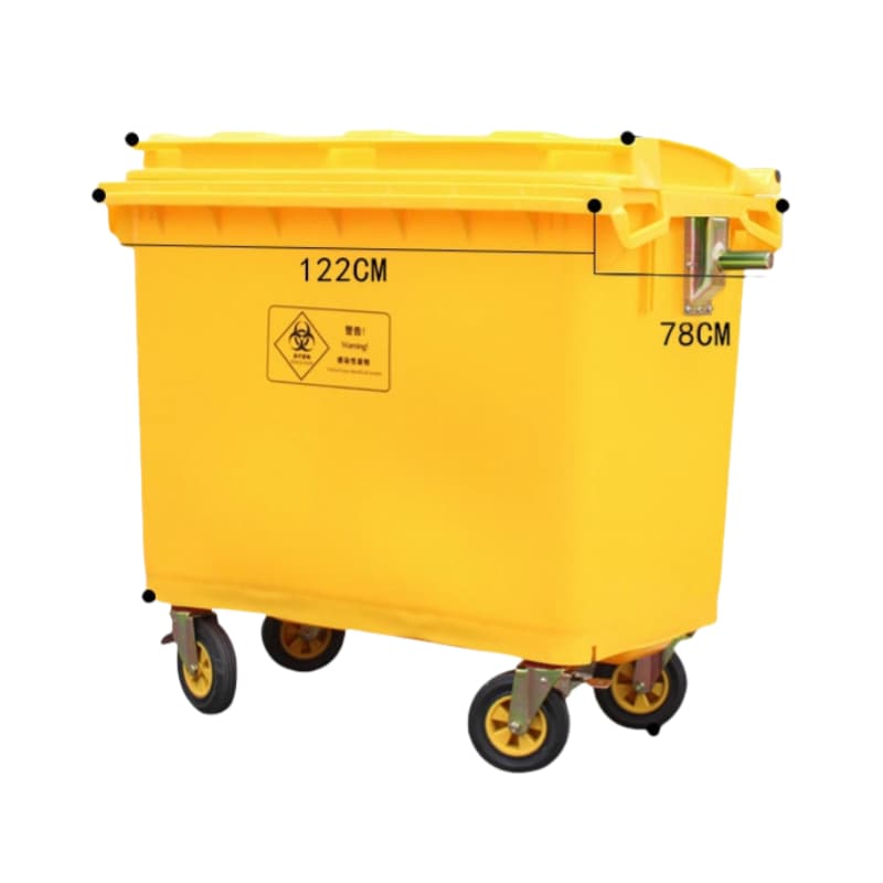 660-Litre Big Wheelie Yellow Dustbin