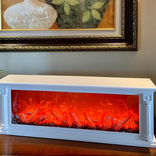 LED Flame Effect Fireplace Lantern