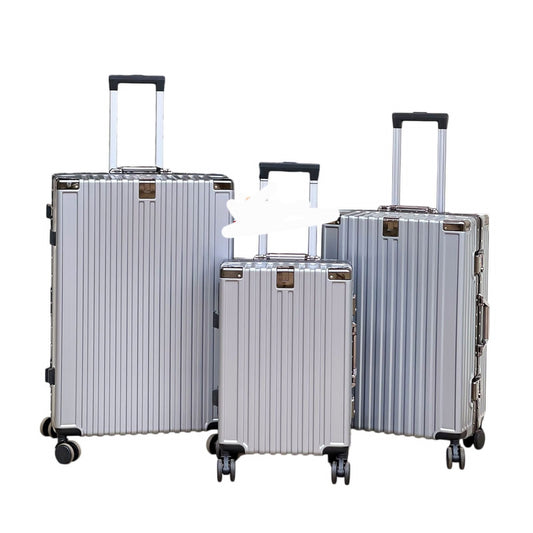 3 IN 1 Luxurious Managerial Bossy Aluminium Frame Zipless Suitcase / Briefcase / Travel Bag