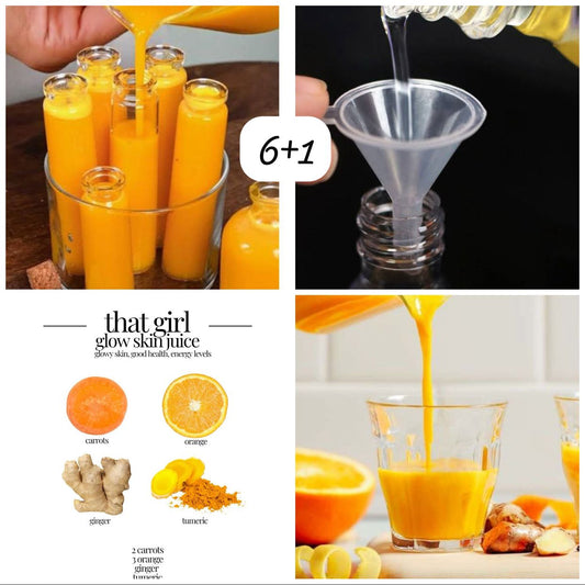 Wellness Ginger Shot Bottle Set – 6pcs + Funnel