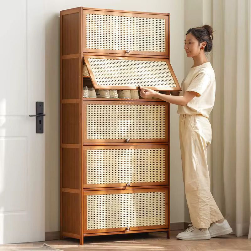 11-Layer Breathable Bamboo Shoe Storage Cabinet