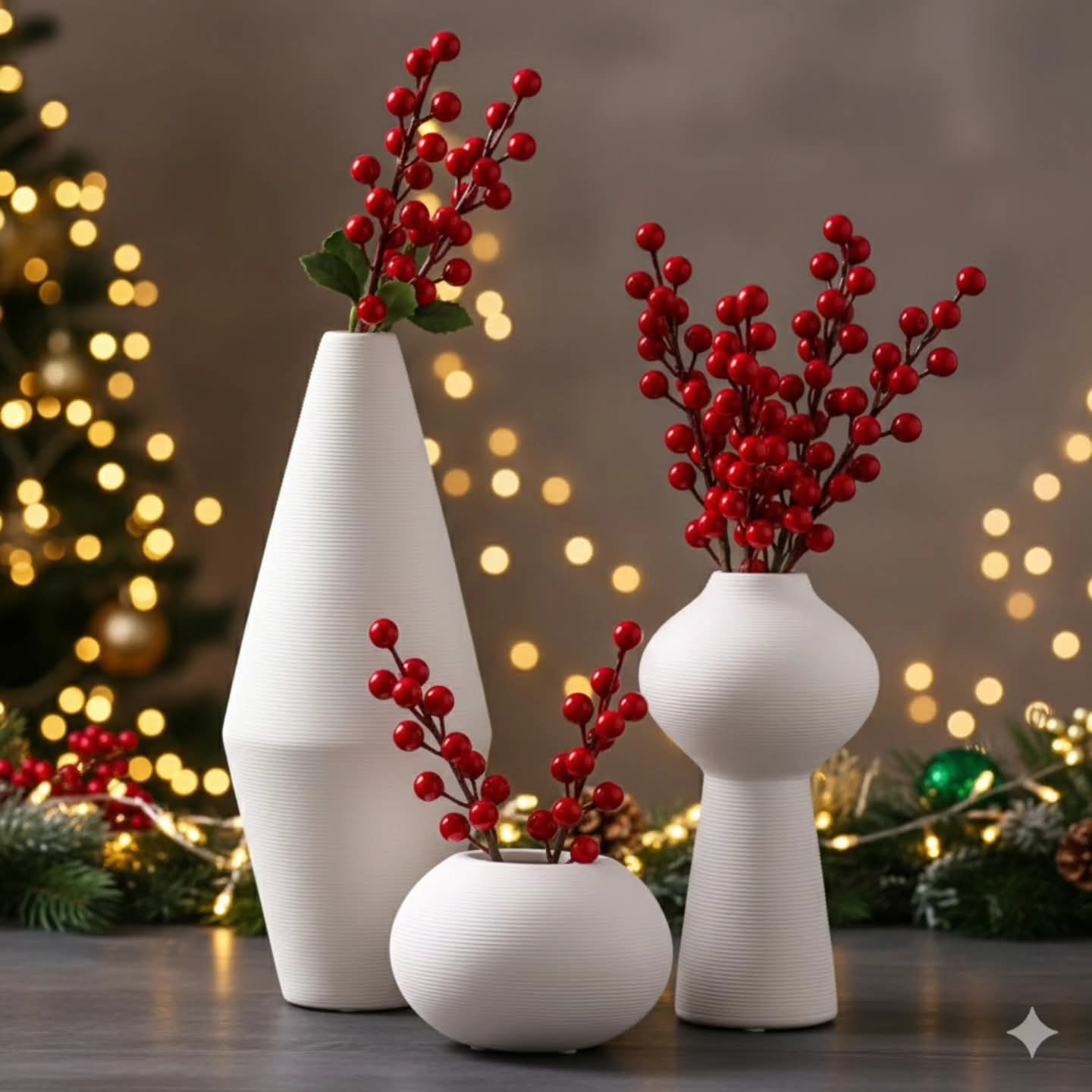 3pc Simple Elegant Ceramic Vase Set