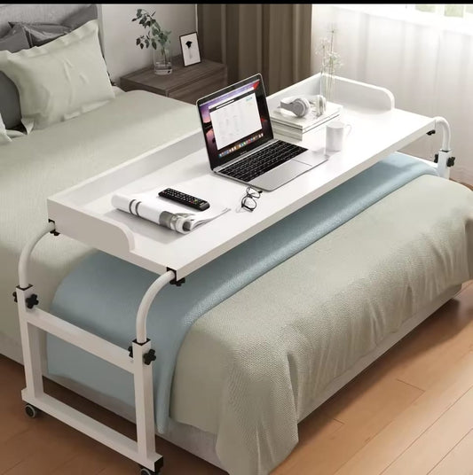 Adjustable Over-Bed Laptop Desk with Wheels
