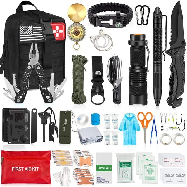 142Pcs Professional Survival Gear and Equipment