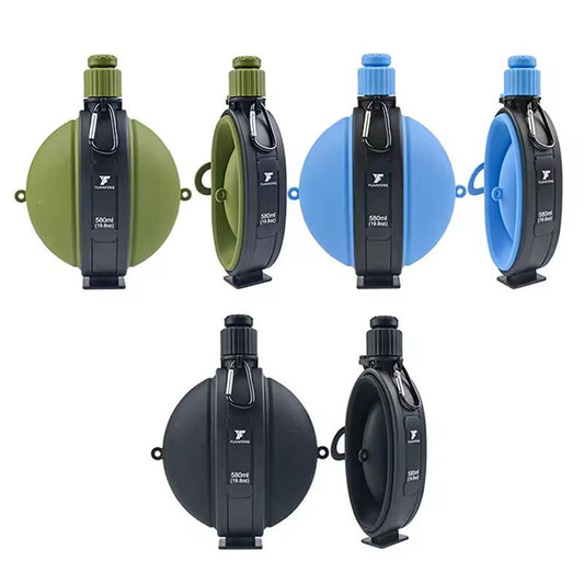 Foldable Silicone Water Bottle with Compass