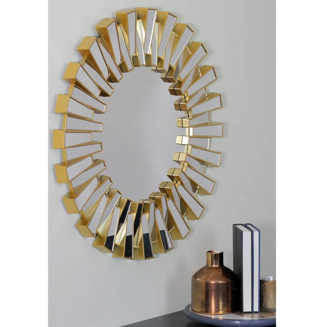 Sunburst Round Luxury Wall Mirror