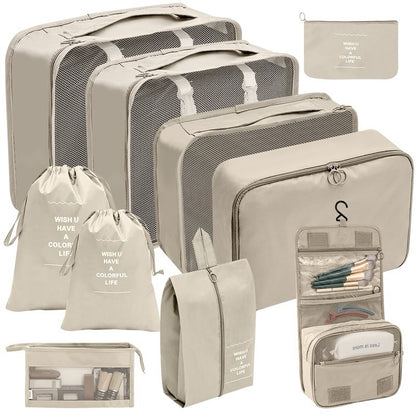 10-Piece Luggage Travel Organizer Set