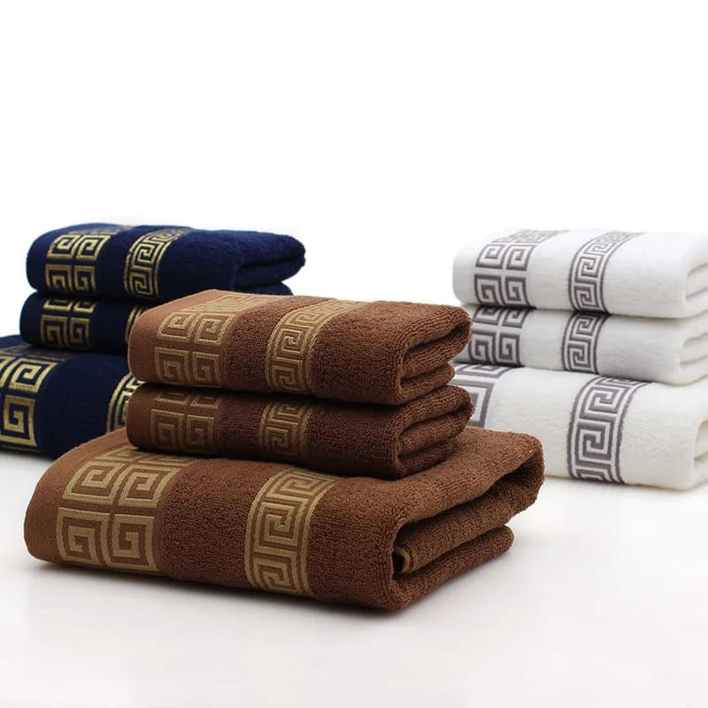 3-Piece 100% Cotton Bath Towel Set