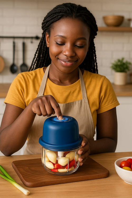 Mini Electric Garlic Chopper and Vegetable Cutter