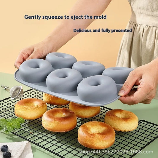 3D Donut-Shaped Silicone Baking Cake Tin