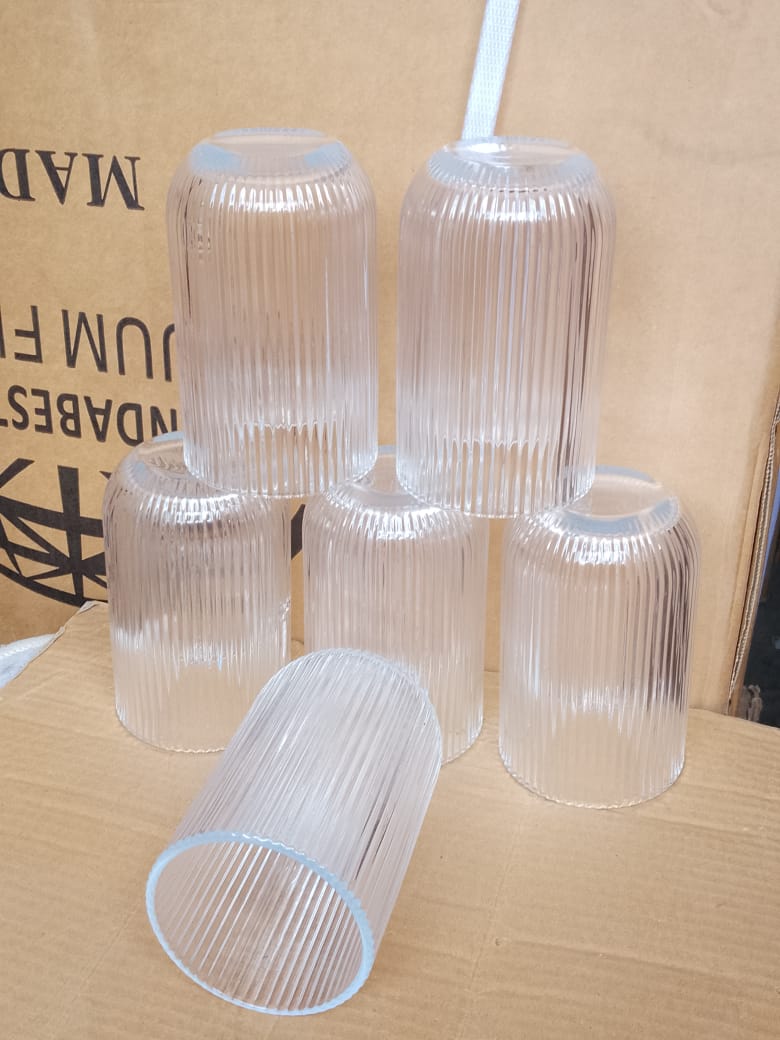 Ribbed Glasses – Set of 6