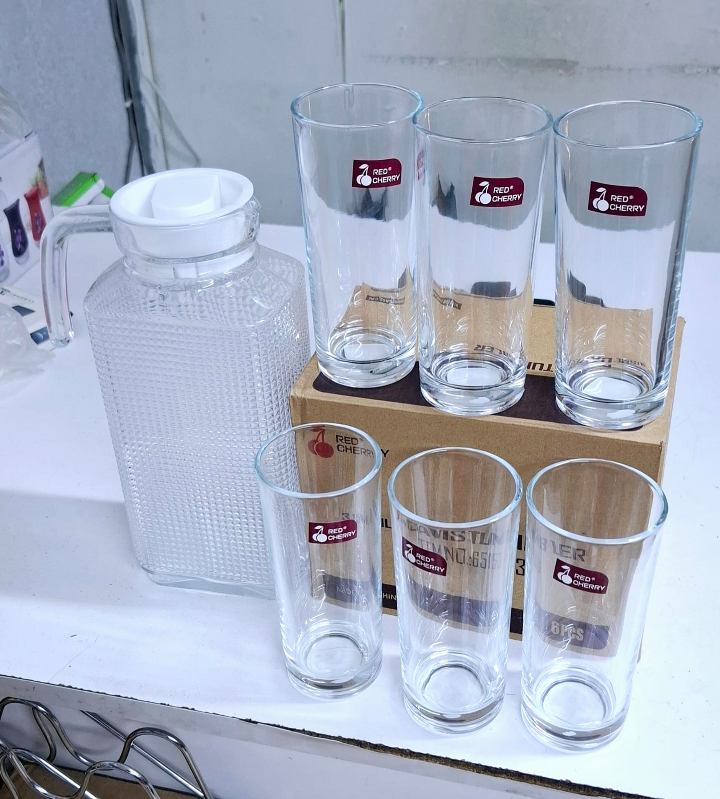 Water Set – 1.8L Jug and 6 Glasses