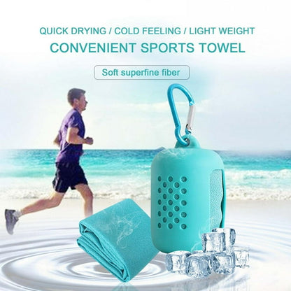 Portable Sports Quick-Dry Cooling Towel in Silicone Pouch