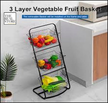 MZY-666A Metallic Mesh 3-Layer Storage Rack