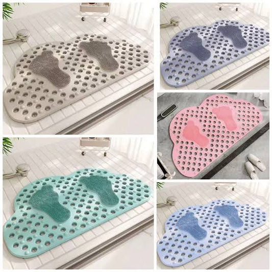 Cloud Non-Slip Rubber Shower Mat with Feet Massager