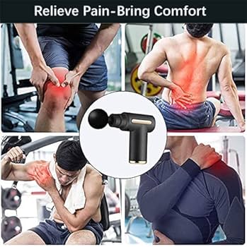 Massage Gun – 6 Speeds, 4 Heads, Rechargeable