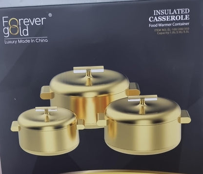 Forever Gold Insulated Hotpot Set – 1L, 2L, 3.5L