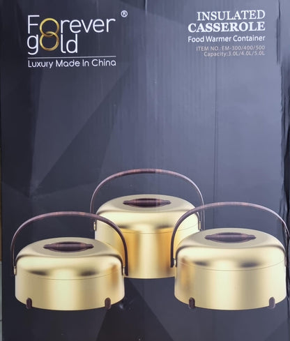 Forever Gold Insulated Hotpot Set – 3L, 4L, 5L