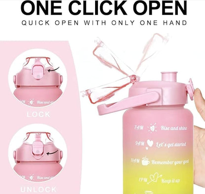 3-in-1 Motivation Water Bottle – 2L, 900ml, 300ml