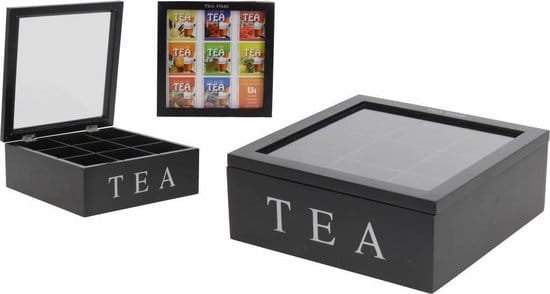 9-Grid Tea Bag Organizer Box