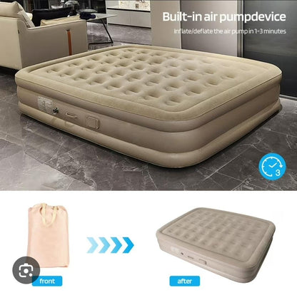 Double Size Self-Inflating Bed Set with Pillows – 200x150x40cm (5x6ft)