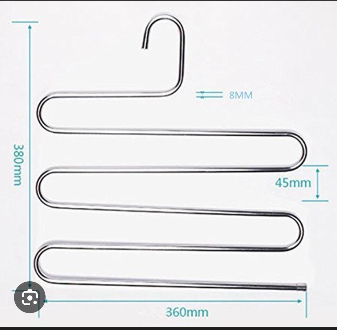Space-Saving Heavy Stainless Steel Trouser Organizer – Multi-Purpose Hanger